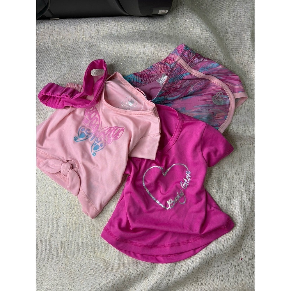 NWT pink body glove set 2 shirt and shorts outfit size 12 months